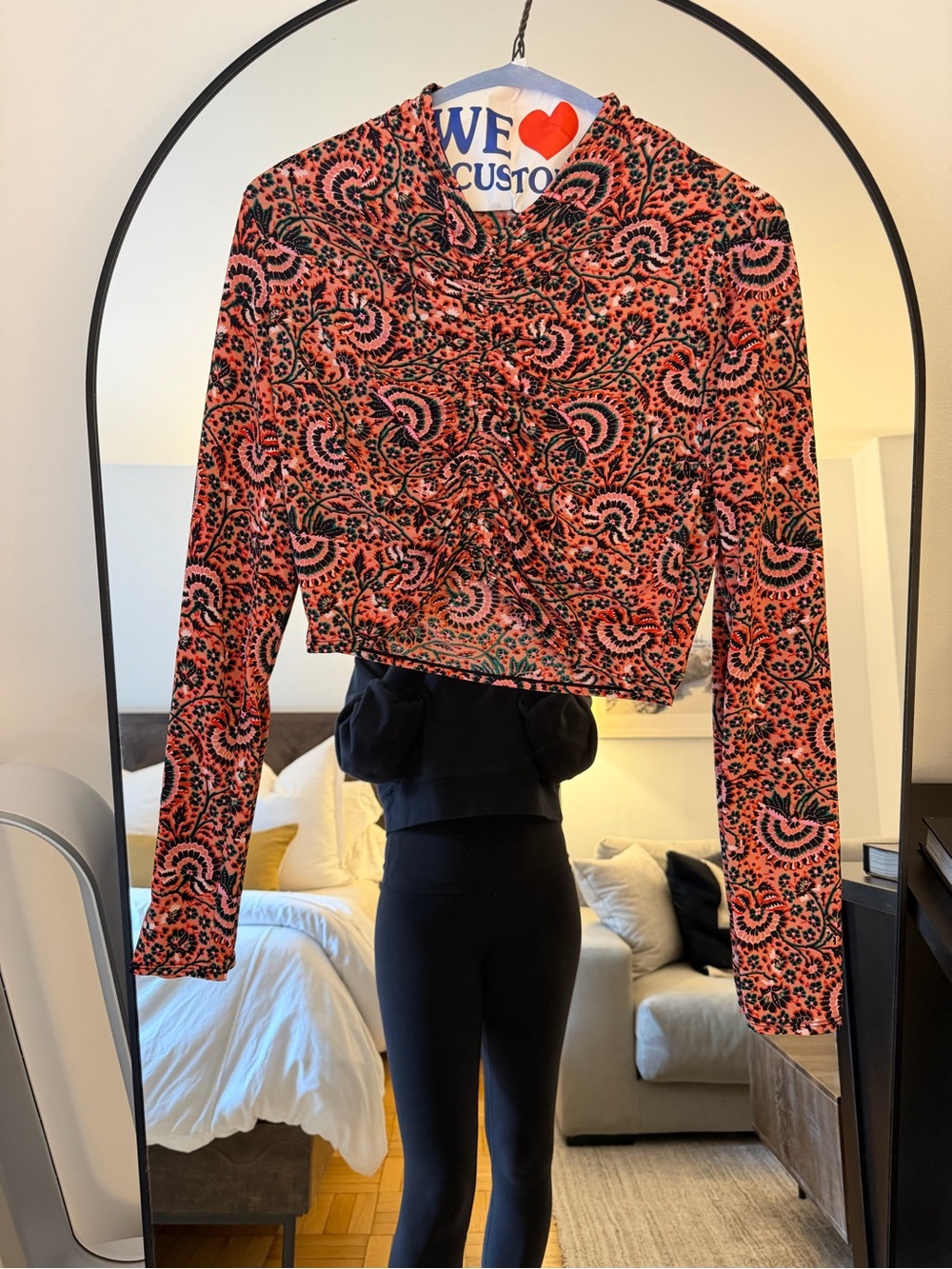ALC cropped paisley top